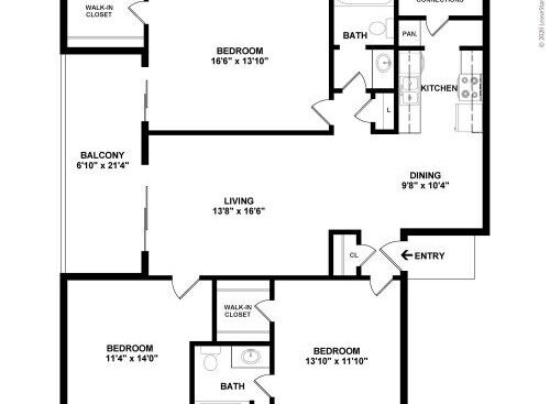 Spring Creek Apartments - Fire Wheel - 3 bed - 2 bath - 1258 sf
