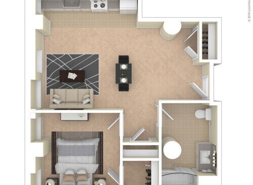 Landmark at Sibley Square - One Bedroom/One Bathroom - 1 bed - 1 bath - 630 sf