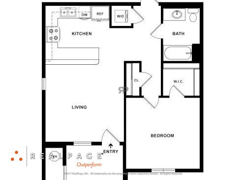 Hollister Village - Plan A5 - 1 bed - 1 bath - 670 sf