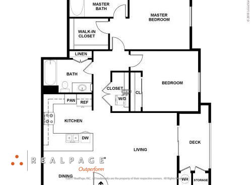 Hollister Village - Plan B4 - 2 bed - 2 bath - 1165 sf
