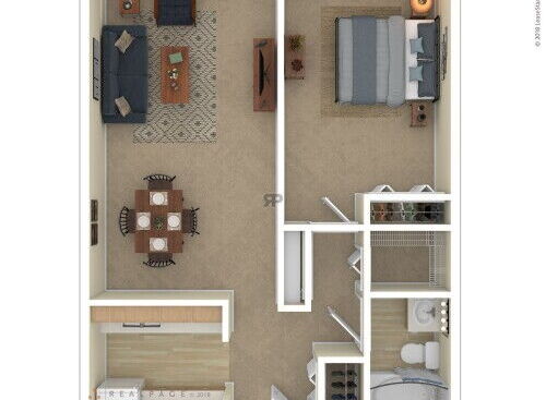 1 Bedroom 1BE: Beds - 1: Baths - 1: SqFt Range - 600 to 600