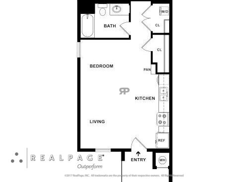 Hollister Village - Plan S3 - Studio bed - 1 bath - 682 sf