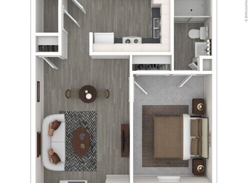 Ravenswood Station - 1 Bedroom B - 1 bed - 1 bath - 598 sf