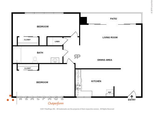 Harborview Apartments - 2 Bedroom - 2 bed - 1 bath - 759 sf