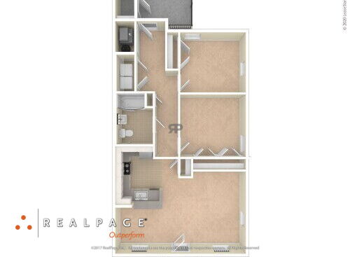 Rockview II - 2 Bedroom - 2 bed - 1 bath - 982 sf