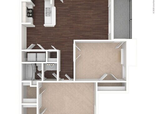 Spring Creek Apartments - Iris - 1 bed - 1 bath - 905 sf