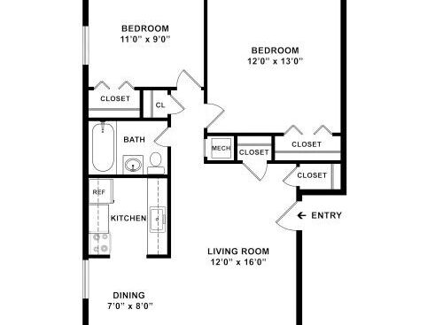 Franklin/Jefferson: Kirkpatric: Beds - 2: Baths - 1: SqFt Range - 620 to 620