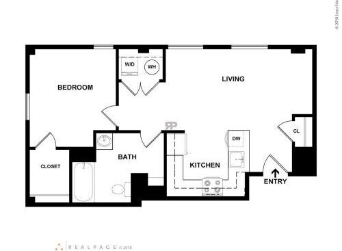 1 Bedroom: Beds - 1: Baths - 1: SqFt Range - 651 to 651