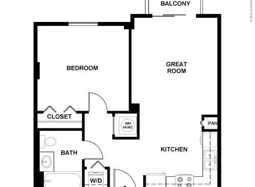 Amber Garden - 1A - 1 bed - 1 bath - 590 sf