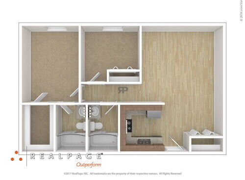 Woodfield Heights Apartments - Style FF - 2 bed - 2 bath - 1008 sf