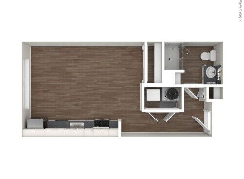 Bridge Park - Owens - Studio bed - 1 bath - 455 sf