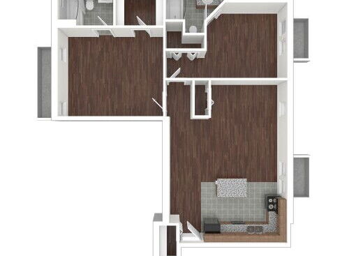 Brightwood Communities - 2 Bedroom - 2 bed - 2 bath - 669 sf