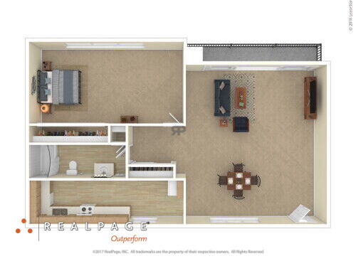 Harborview Apartments - 1 Bedroom - 1 bed - 1 bath - 690 sf