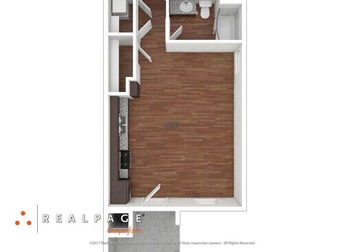 Hollister Village - Plan S1 - Studio bed - 1 bath - 558 sf