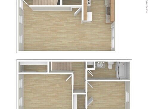 The Valley Apartments - Two Bedroom - 2 bed - 1 bath - 1020 sf