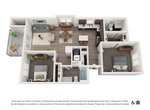 Two Bedroom Two Bathroom