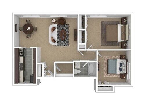 The Milano - Siena - 2 bed - 1 bath - 931 sf