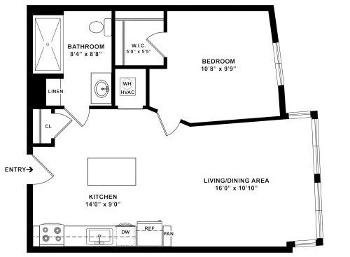 Oakland - 1 Bed, 1 Bath