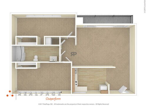 Harborview Apartments - 2 Bedroom - 2 bed - 1 bath - 759 sf