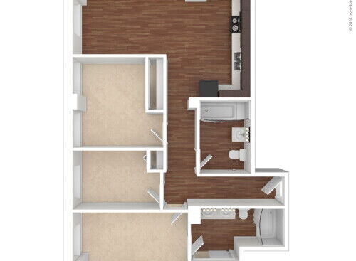 Medici Artist Lofts - Monet - 3 bed - 2 bath - 950 sf