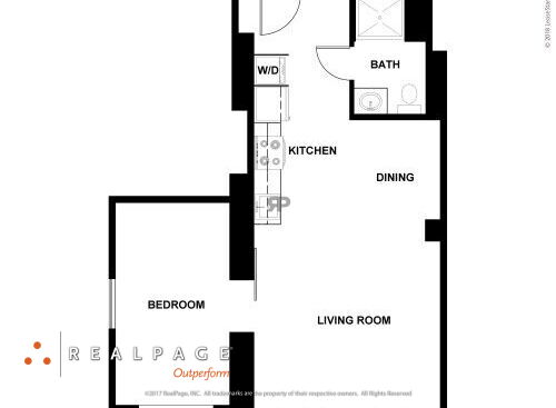 Keystone Flats - The Pitt - 1 bed - 1 bath - 506 sf