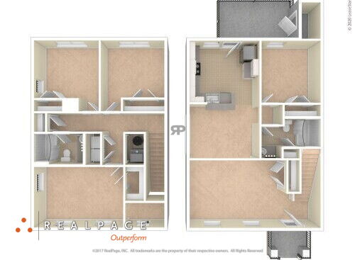 Rockview II - 4 Bedroom - 4 bed - 2 bath - 1491 sf