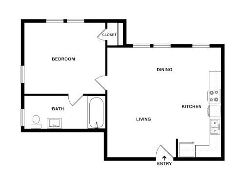 Brightwood Communities - 1 Bedroom - 1 bed - 1 bath - 600 sf