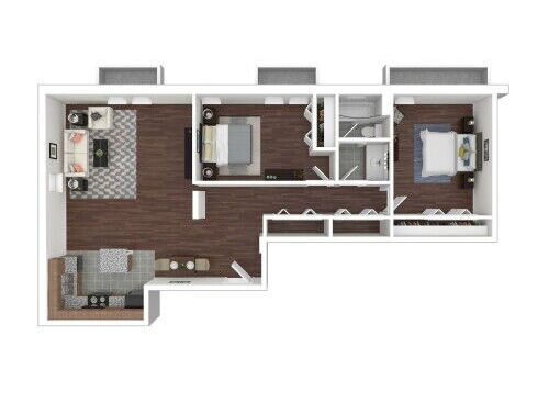 Brightwood Communities - 2 Bedroom - 2 bed - 2 bath - 669 sf