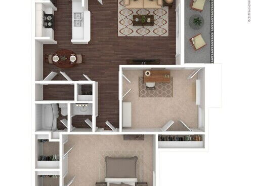 Spring Creek Apartments - Iris - 1 bed - 1 bath - 905 sf