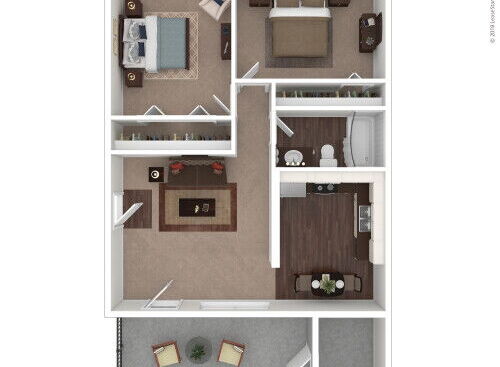 The Park at Redstone - 2x1 - 2 bed - 1 bath - 950 sf