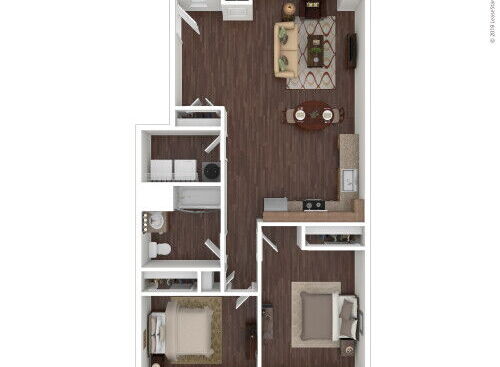 Riverside Arms - Two Bedroom One Bath - 2 bed - 1 bath - 915 sf