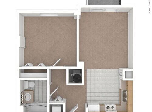 Amber Garden - 1A - 1 bed - 1 bath - 590 sf