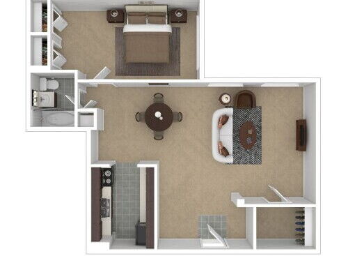 The Milano - Sorrento - 1 bed - 1 bath - 931 sf