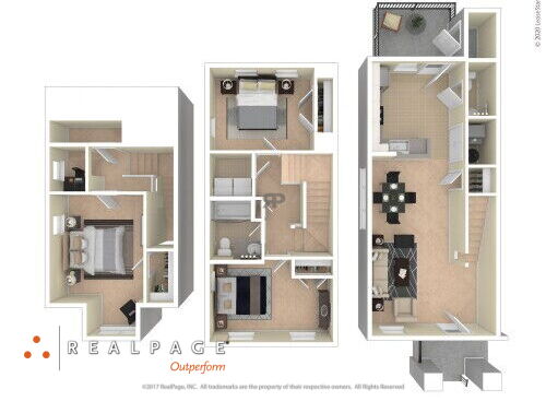 Rockview II - 3 Bedroom - 3 bed - 1 bath - 1285 sf