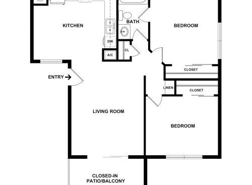 2 Bedroom: Beds - 2: Baths - 1: SqFt Range - 750 to 750