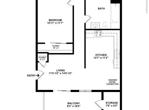 The Park at Redstone - 1x1 - 1 bed - 1 bath - 650 sf