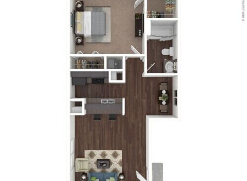 Forest Oaks - A3 - 1 bed - 1 bath - 700 sf