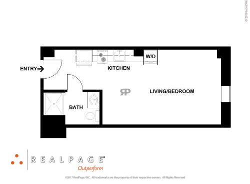 Keystone Flats - The Downtown- 11 - Studio bed - 1 bath - 322 sf