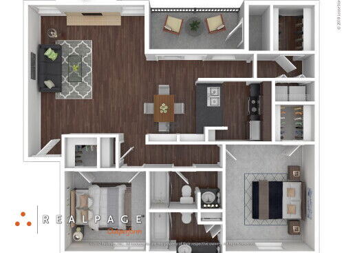 3 Thousand One Crystal Springs - B3 - 2 bed - 2 bath - 1081 sf