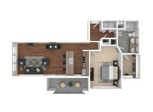 The Landing At Briarcliff Apartments - A3 - 1 bed - 1 bath - 920 sf