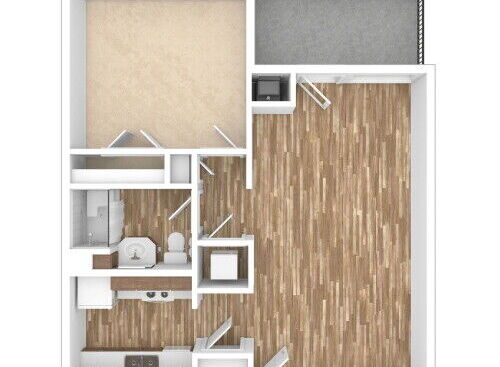 1 Bedroom: Beds - 1: Baths - 1: SqFt Range - 600 to 600