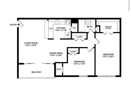 Verona at District Heights - Milan - 2 bed - 1 bath - 935 sf