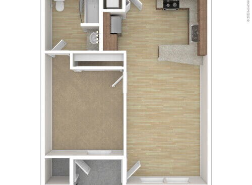 Oak Park 4 - One Bedroom Flat - 1 bed - 1 bath - 666 sf