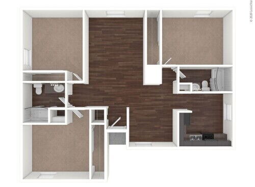 Forest Oaks - C1 - 3 bed - 2 bath - 1200 sf