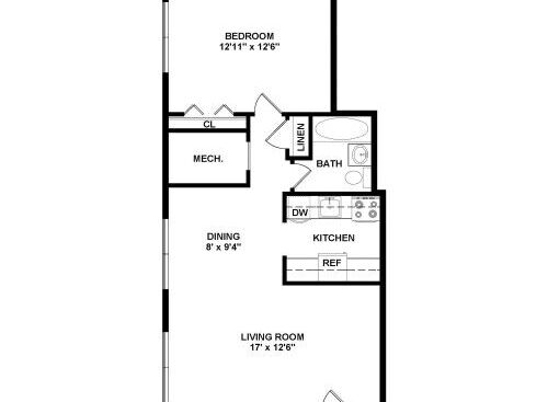 The Milano - Da Vinci - 1 bed - 1 bath - 660 sf
