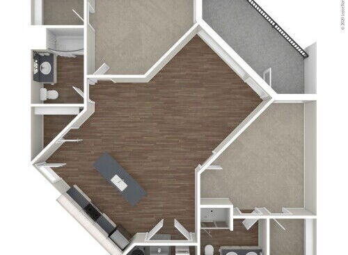 Bridge Park - Mohr - 2 bed - 2 bath - 1257 sf