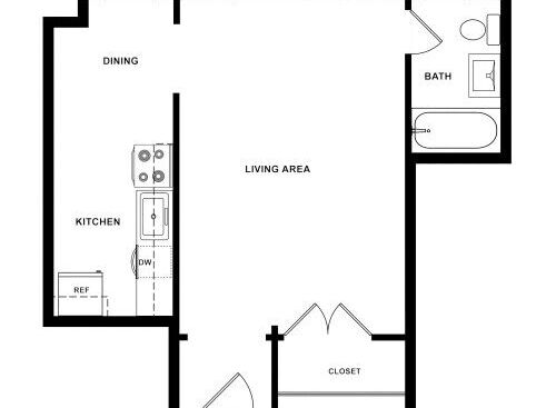 Brightwood Communities - Studio - Studio bed - 1 bath - 400 sf