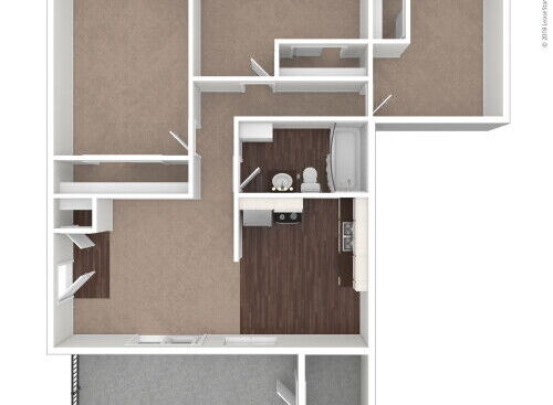 The Park at Redstone - 3x1 - 3 bed - 1 bath - 1050 sf