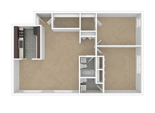 The Milano - Venice - 2 bed - 1.5 bath - 1103 sf