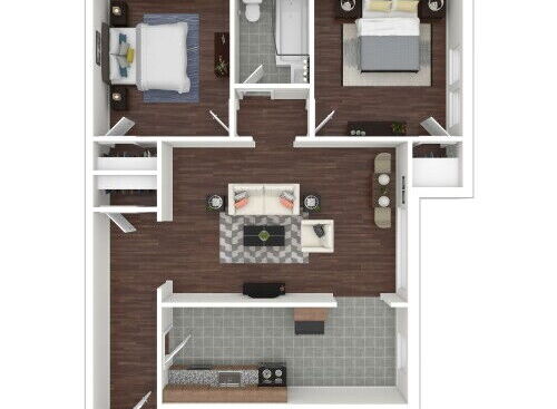 Brightwood Communities - 2 Bedroom - 2 bed - 2 bath - 669 sf